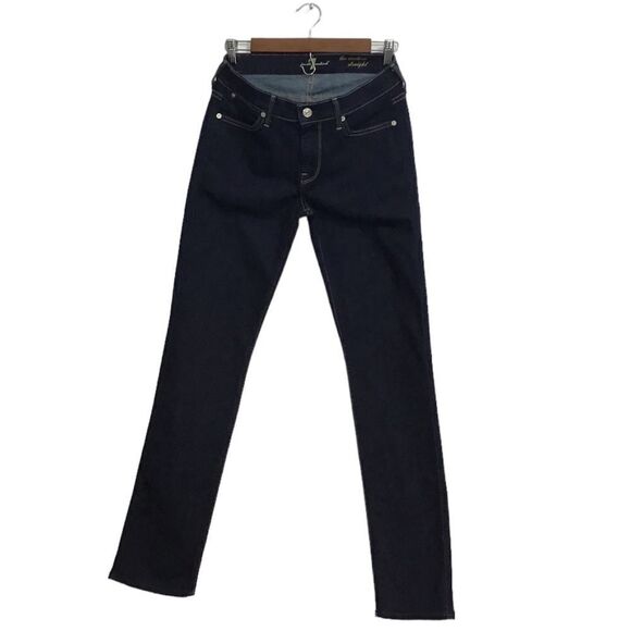 7 forallmankind Blue The Modern Straight Jean Size 30 - Picture 3 of 10